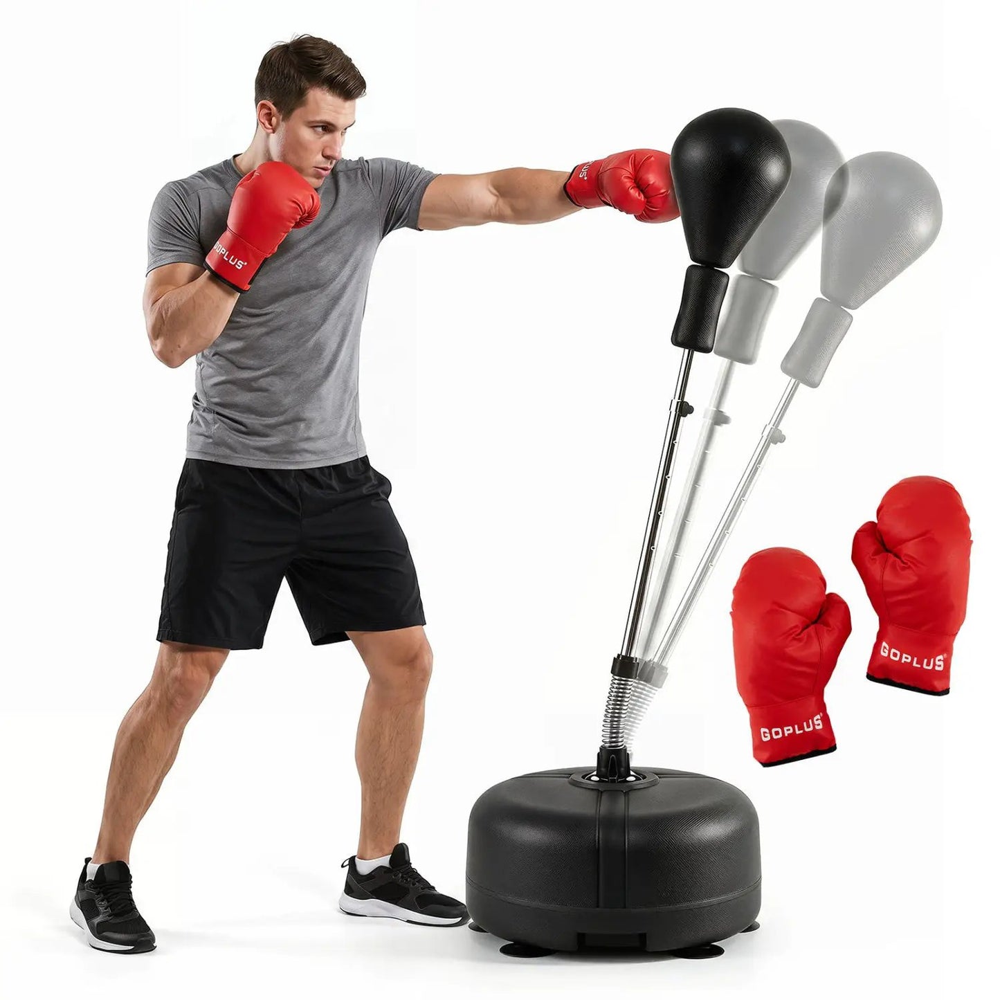 Height Adjustable Punching Bag Stand for Teens