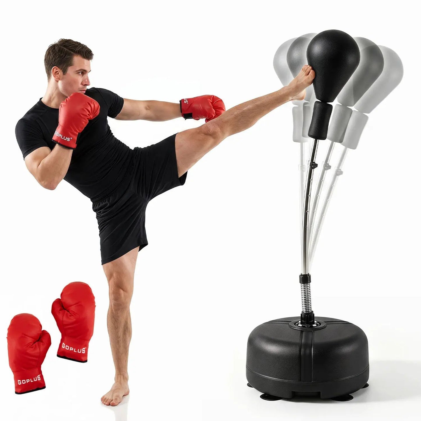 Height Adjustable Punching Bag Stand for Teens