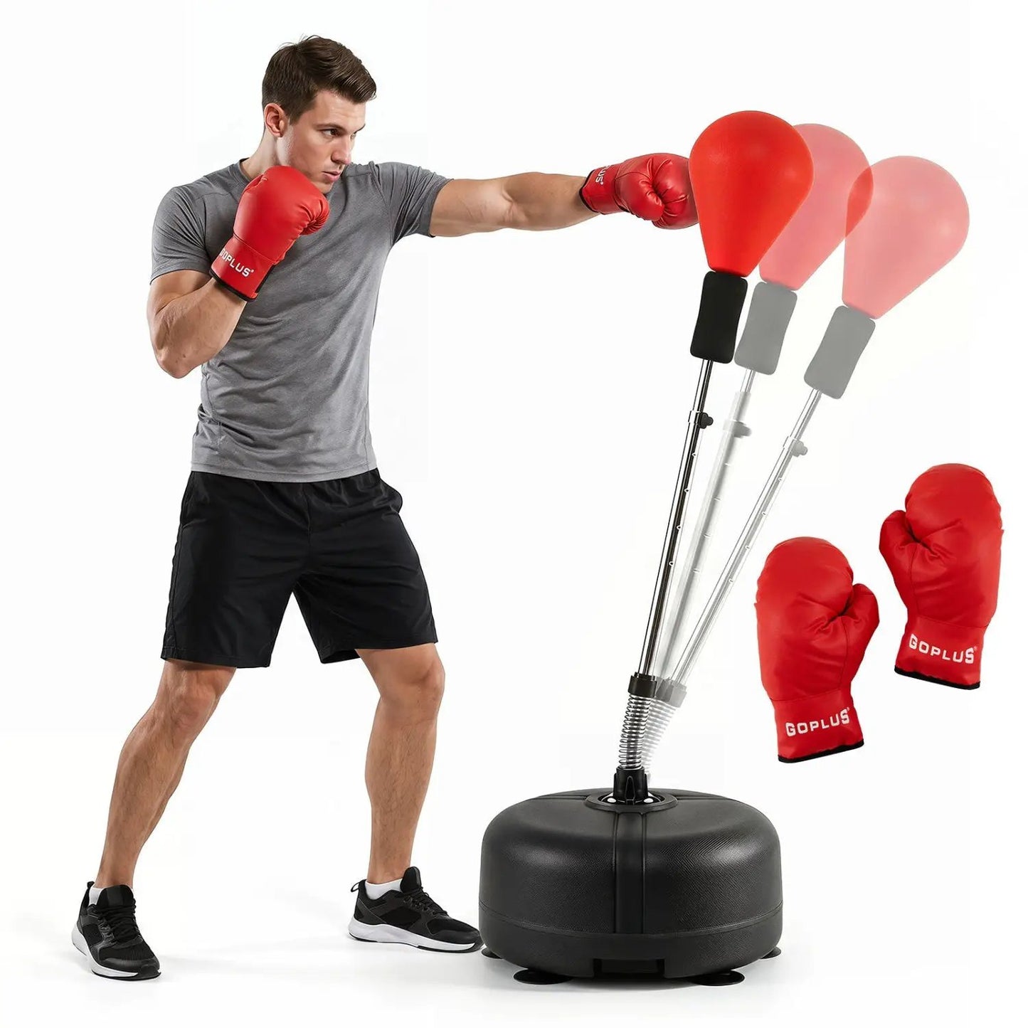 Height Adjustable Punching Bag Stand for Teens