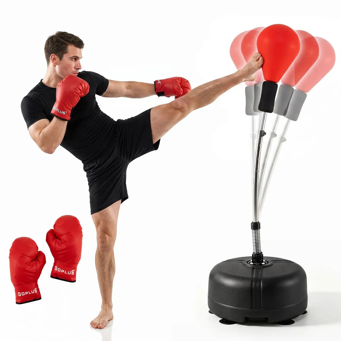 Height Adjustable Punching Bag Stand for Teens