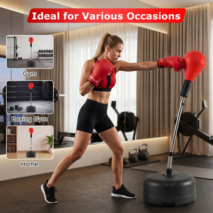 Height Adjustable Punching Bag Stand for Teens