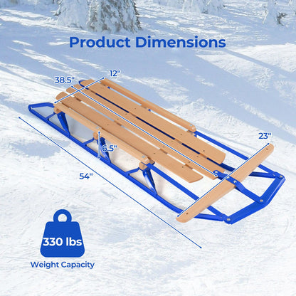 54 Inch wood snow sled with metal runners by DirectDeals Snow Racers on Tampa Home & Garden Store