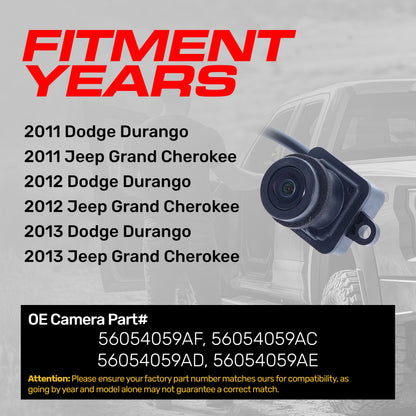 OEM backup camera for 2011-2013 Dodge Durango and Jeep Grand Cherokee, Master Tailgaters on Tampa Home & Garden Store