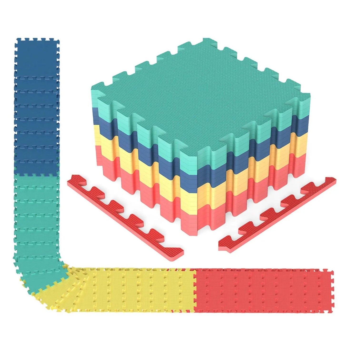 EVA Foam Floor Tiles 54 Pack and Borders