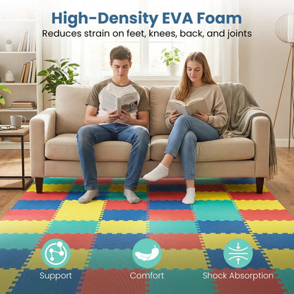 EVA Foam Floor Tiles 54 Pack and Borders