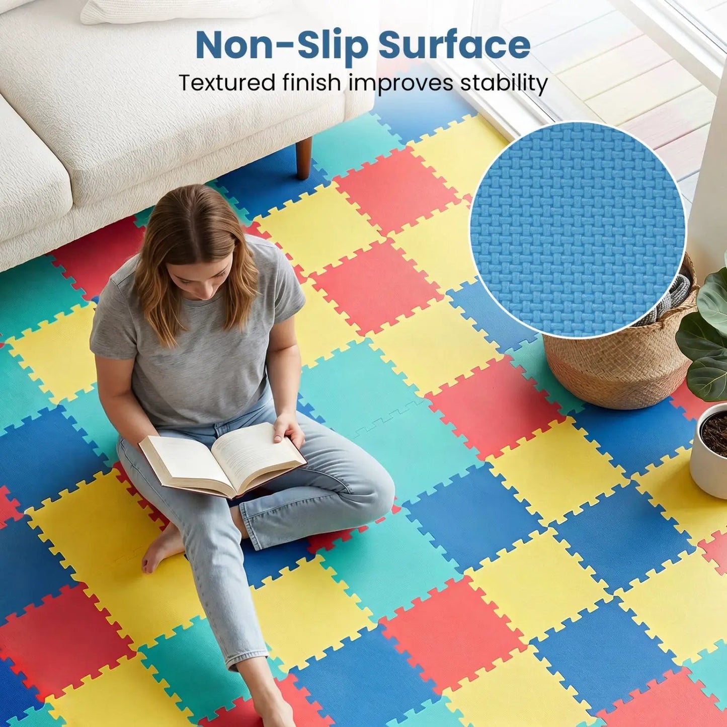 EVA Foam Floor Tiles 54 Pack and Borders