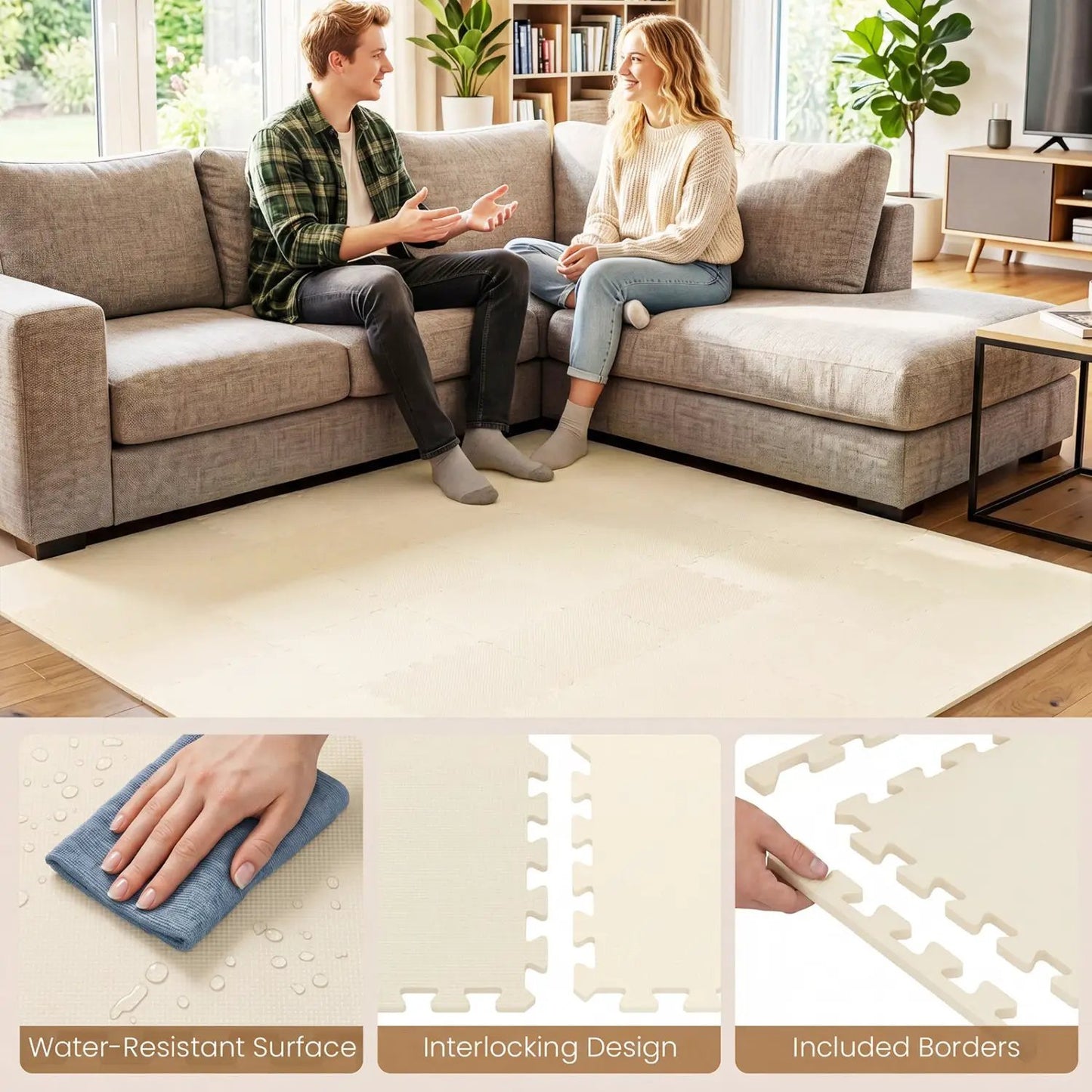 EVA Foam Floor Tiles 54 Pack and Borders