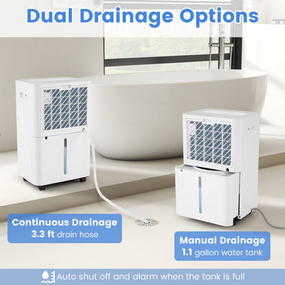 54 Pints Dehumidifier for Home 4500 Sq.Ft Dehumidifier-White - Tampa Home & Garden Store