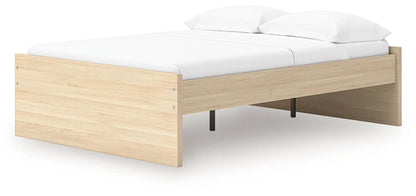 Onita Platform Bed in light oak with white bedding, storage bed by Unique Piece Furniture on Tampa Home & Garden Store