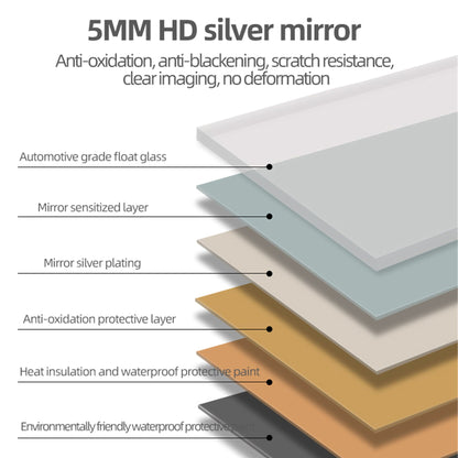 LED Bathroom Mirror with 3 Color Dimmable Backlight Pearl Silver by HouseOfZazla on Tampa Home & Garden Store