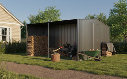 13x11 Outdoor Metal Storage Shed and Roof