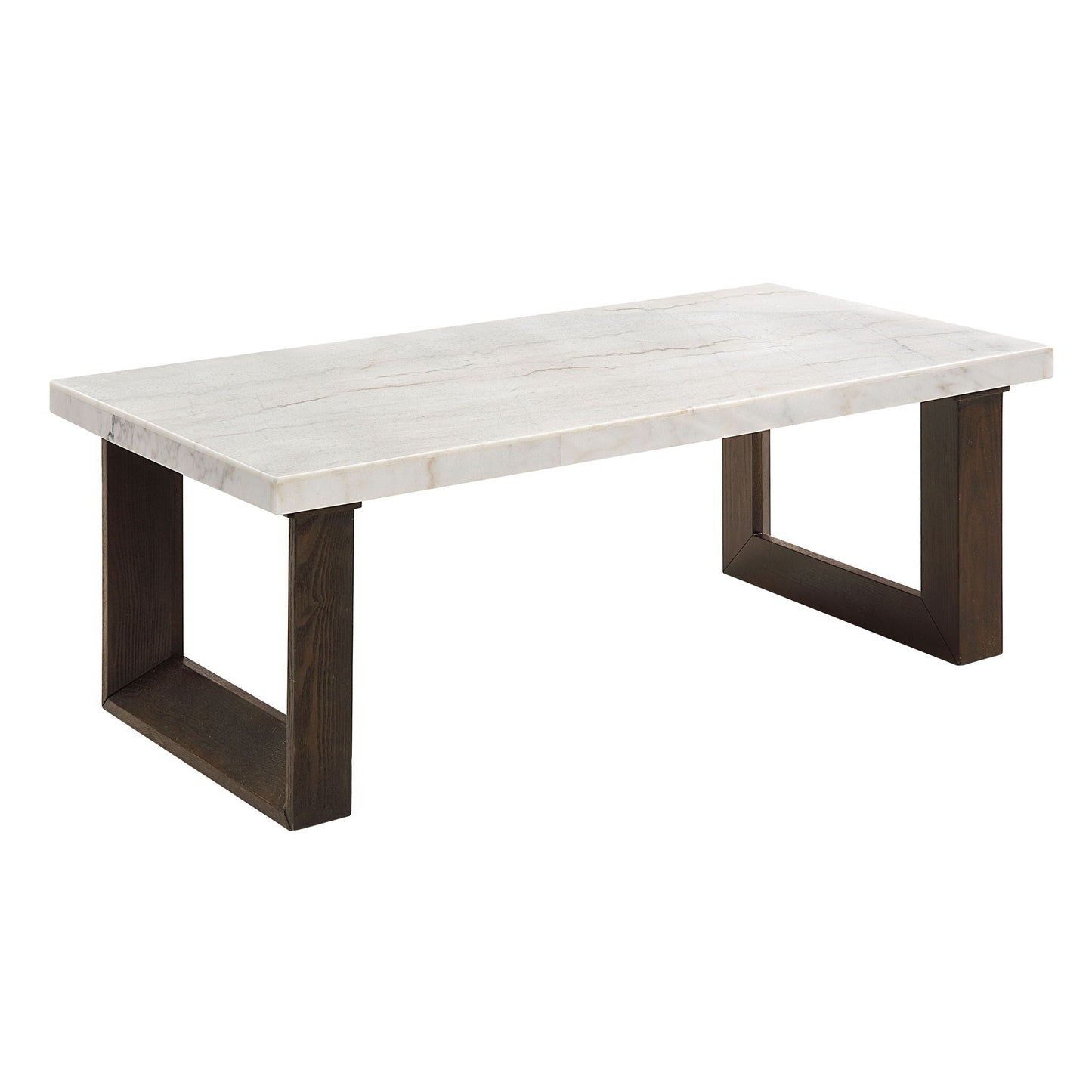 Edwyn natural marble top end table with dark wood legs by HouseOfZazla on Tampa Home & Garden Store