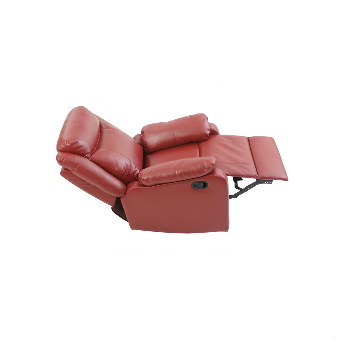 Dark Brown Manual Rocker Recliner and Padded Arms