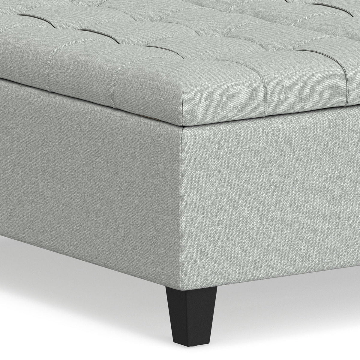Stone gray coffee table storage ottoman with lift-top hidden compartment by HouseOfZazla on Tampa Home & Garden Store