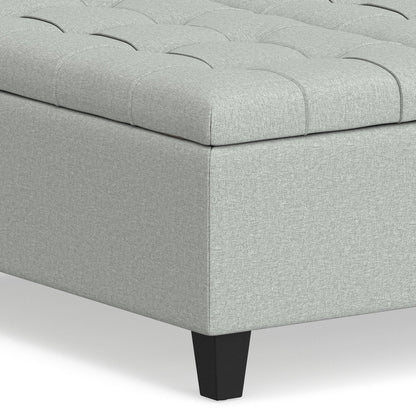 Stone gray coffee table storage ottoman with lift-top hidden compartment by HouseOfZazla on Tampa Home & Garden Store