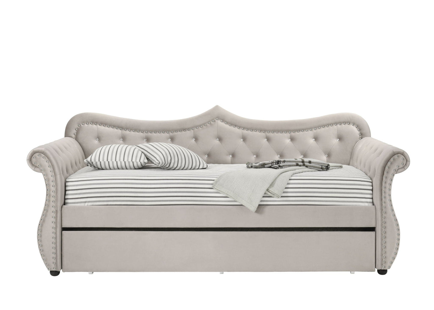 Classic Adkins Twin Daybed and Trundle Beige