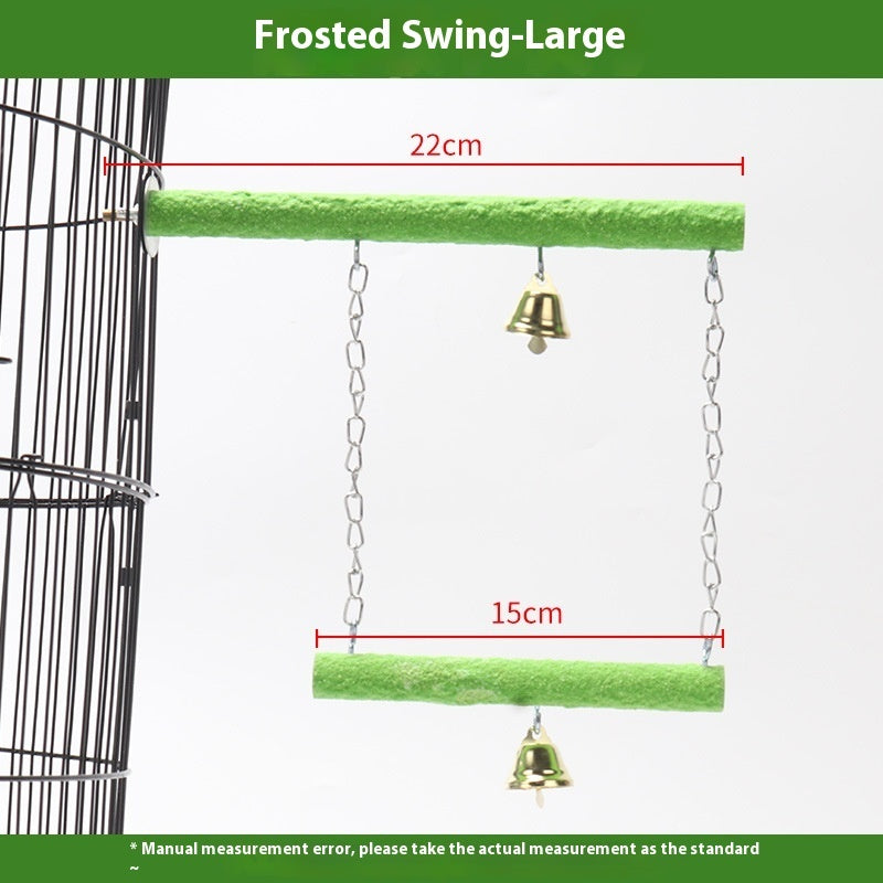 Parrot solid wood stand rod swing grinding claw toy with bars and bells Sell My Stuff on Tampa Home & Garden Store