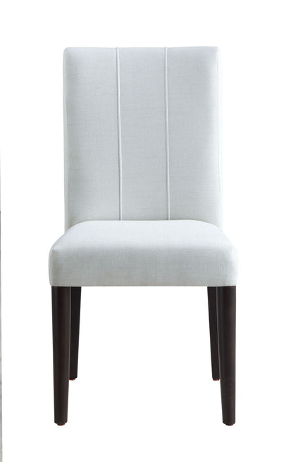 Carena Side Chair Set of 2 White and Brown Finish