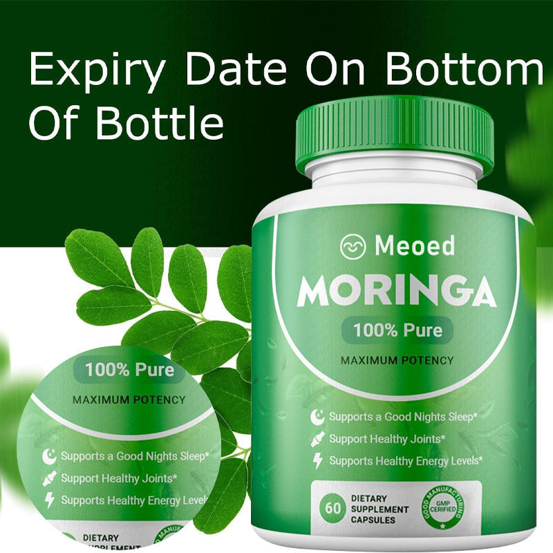 Perfecsy Moringa Leaf Capsules, 60-count green bottle with 100% Pure Maximum Potency label on Tampa Home & Garden Store