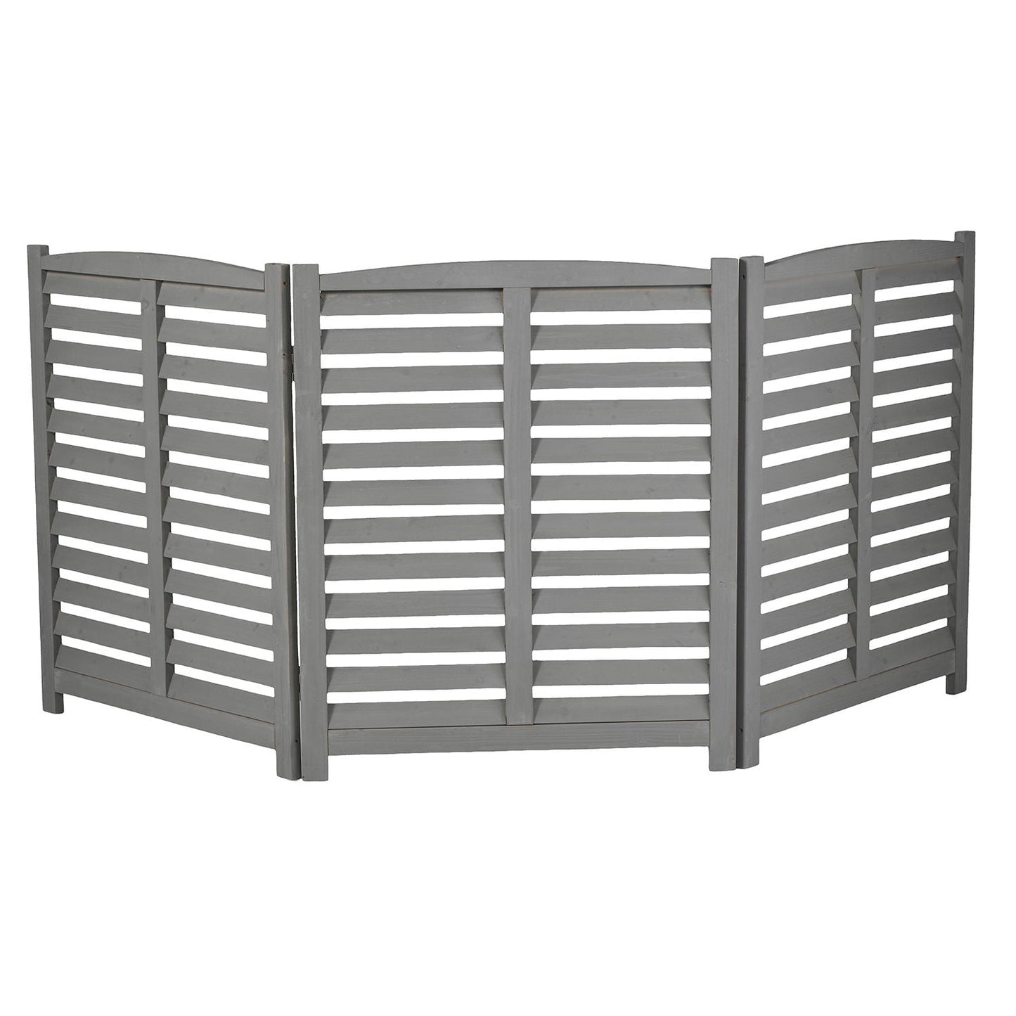 Solid Wood and Air Conditioner Privacy Fence