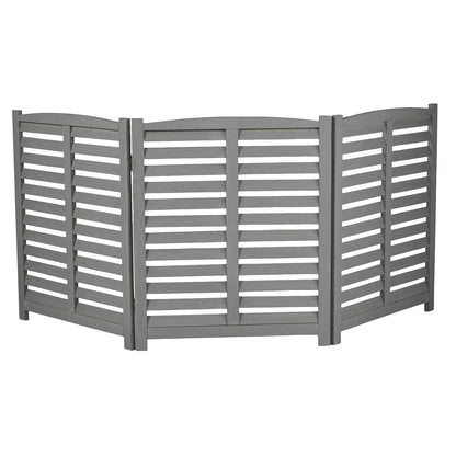 Solid Wood and Air Conditioner Privacy Fence