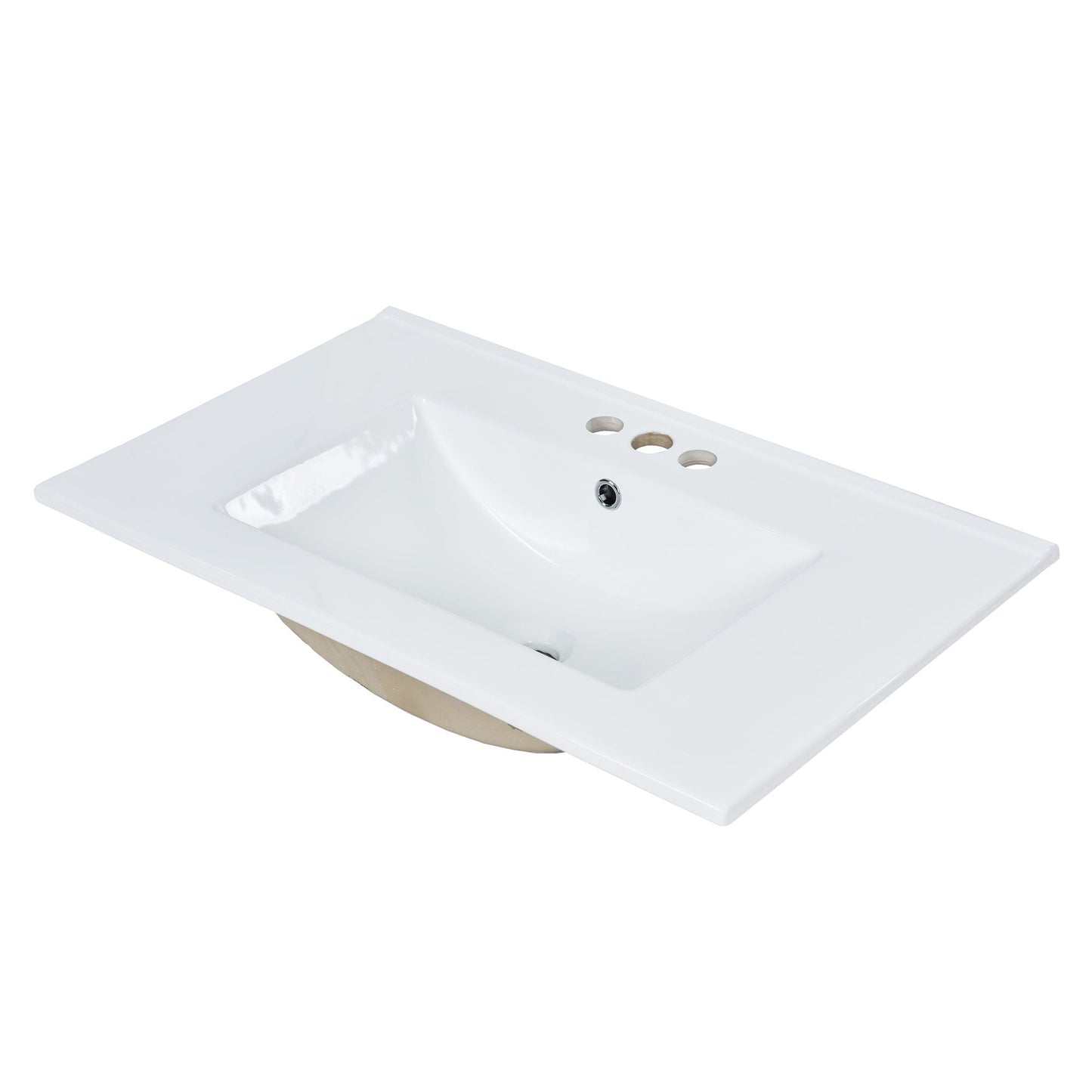 Bathroom vanity with sink, white acrylic cabinet with 2 drawers and tip-out HouseOfZazla on Tampa Home & Garden Store