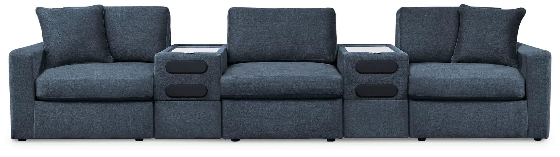 Modmax Ink Sectional blue fabric storage consoles Unique Piece on Tampa Home & Garden Store