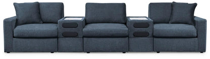 Modmax Ink Sectional blue fabric storage consoles Unique Piece on Tampa Home & Garden Store