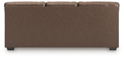 WillowBend - Sofa brown bonded-leather look, stationary with dark legs on Tampa Home & Garden Store
