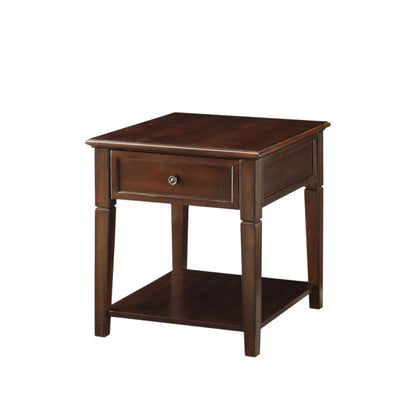 Dark brown end table with lift-top storage, wooden finish, HouseOfZazla end table on Tampa Home & Garden Store