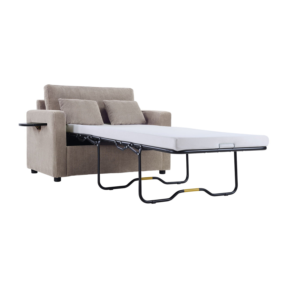 Foldable Sleeper Sofa with USB Ports and Storage