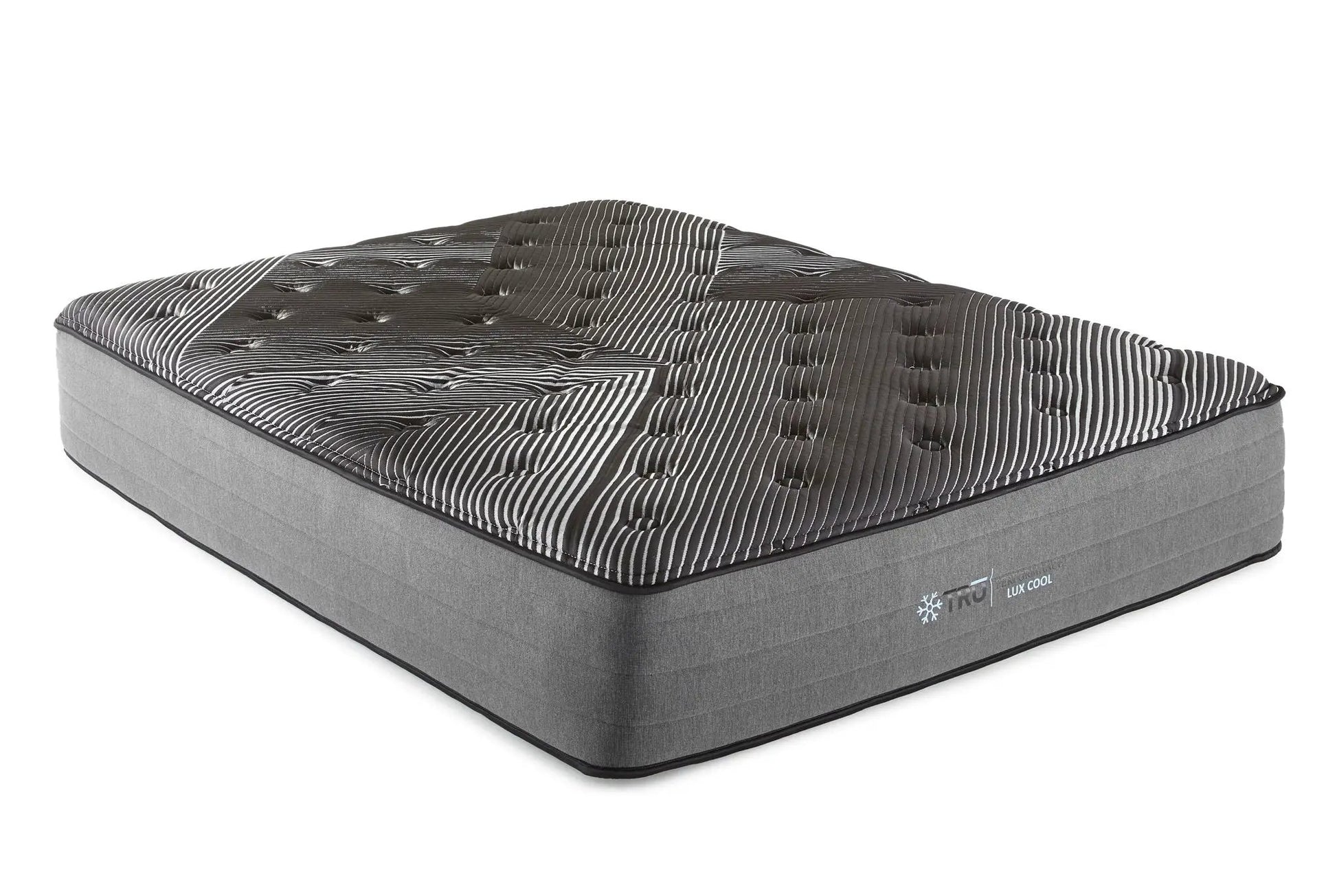 Pure Ice 14in Plush Quilted Hybrid Mattress by Unique Piece Furniture, gray fabric with quilted top on Tampa Home & Garden Store