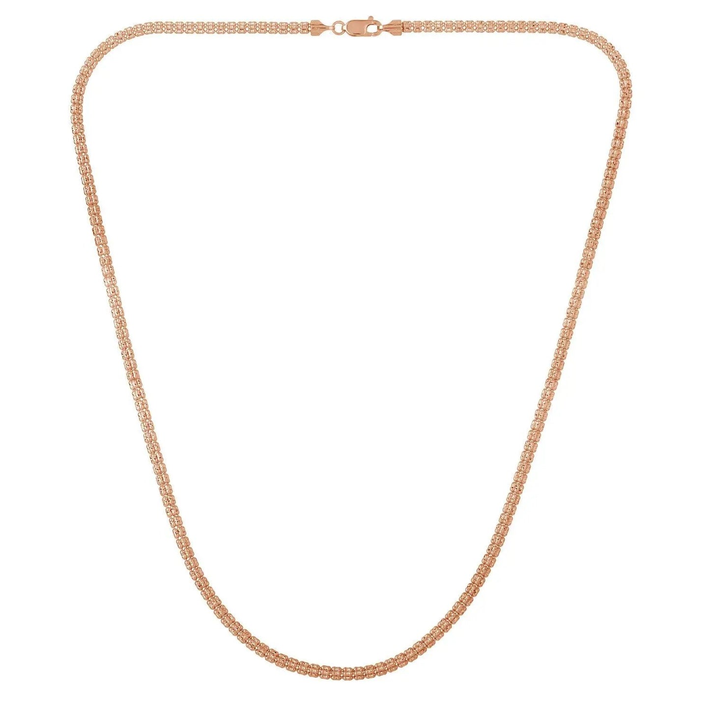 Ice Barrel Chain necklace in 14k rose gold, 3.10 mm, by Bids.com on Tampa Home & Garden Store