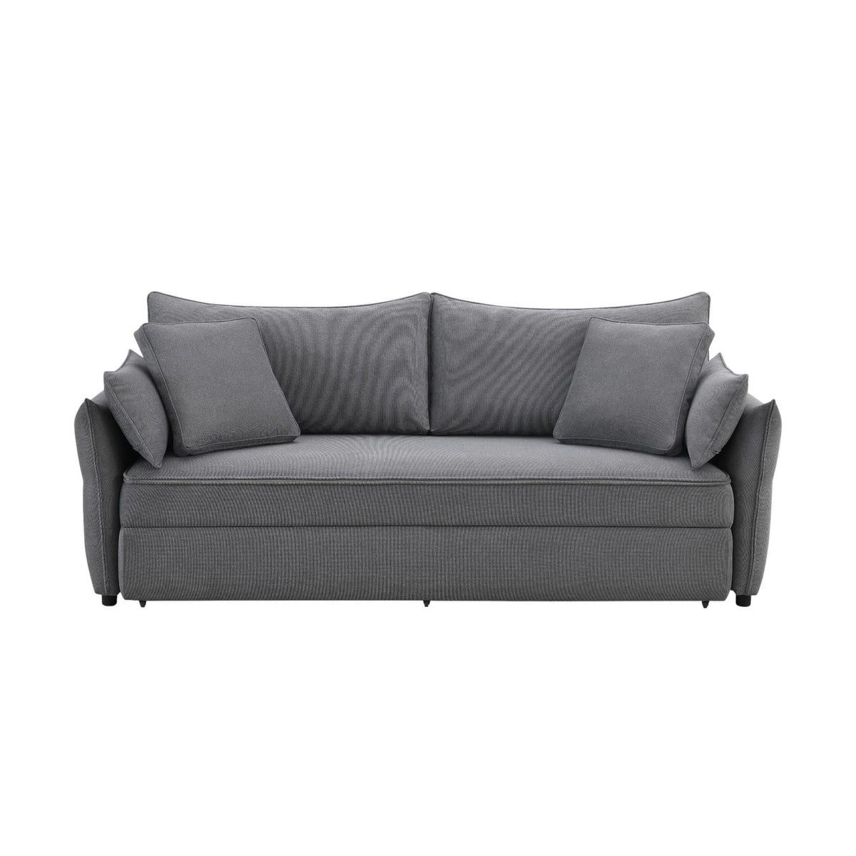 Irina pull-out sleeper sofa by HouseOfZazla in dark gray fabric with removable cushions on Tampa Home & Garden Store