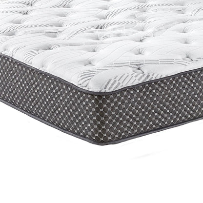 10-inch quilted hybrid mattress tufted white fabric with dark border Unique Piece Furniture on Tampa Home & Garden Store
