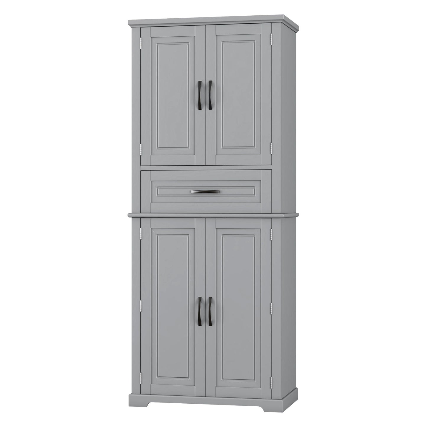 Bathroom storage cabinet with multifunctional space, gray linen cabinet with double doors on Tampa Home & Garden Store