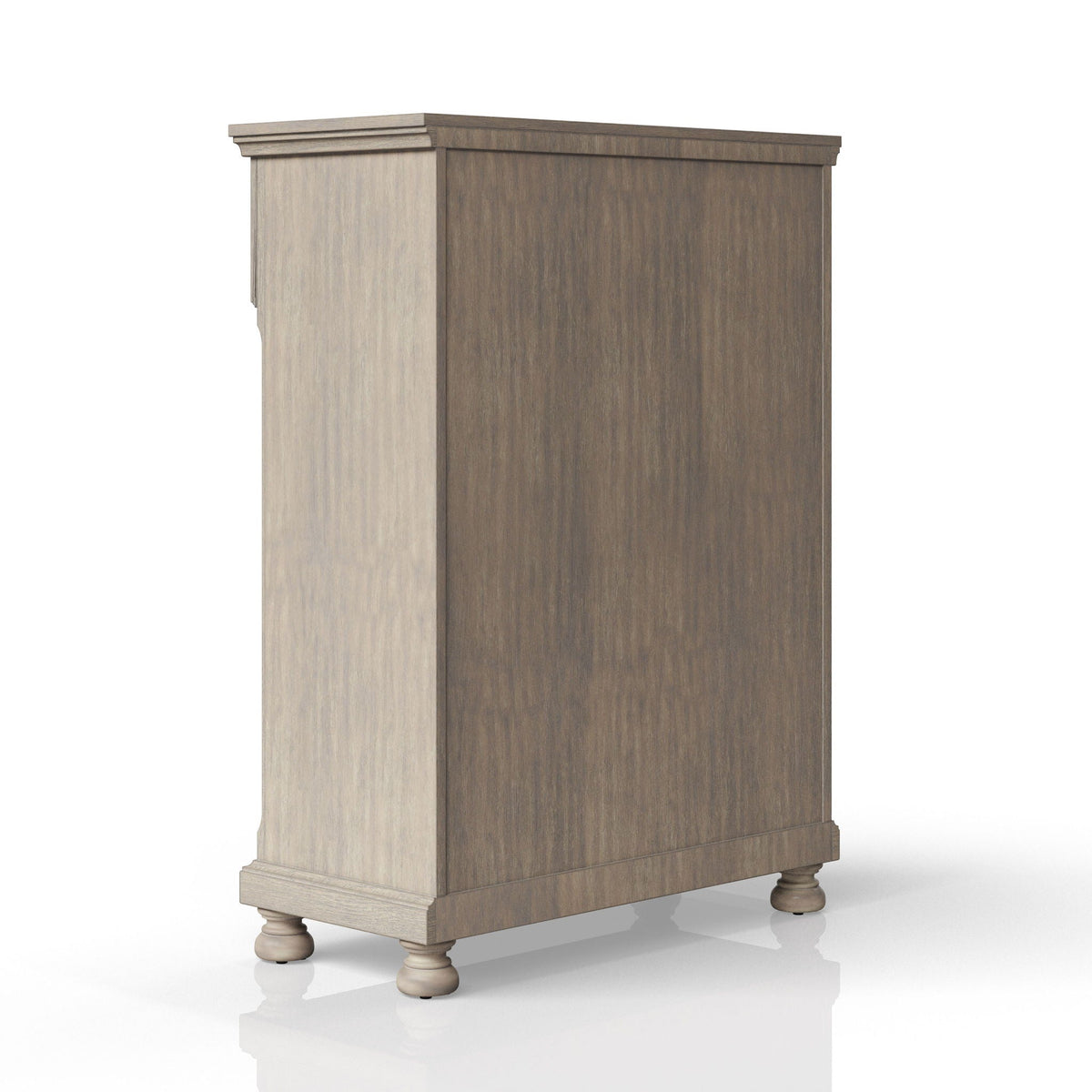Five-Drawer Solid Wood Antique Chest dresser in brown finish on Tampa Home & Garden Store