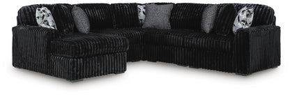 Midnight Madness Sectional and Jumbo Corduroy