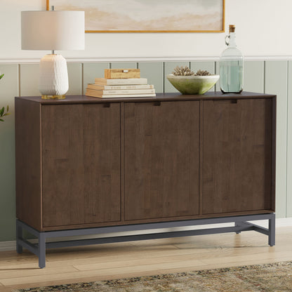 Banting Sideboard Buffet in solid rubberwood with gray metal frame by HouseOfZazla on Tampa Home & Garden Store