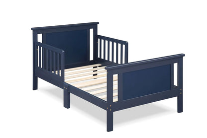 Connelly Reversible Panel Toddler Bed navy blue wood with slatted base on Tampa Home & Garden Store