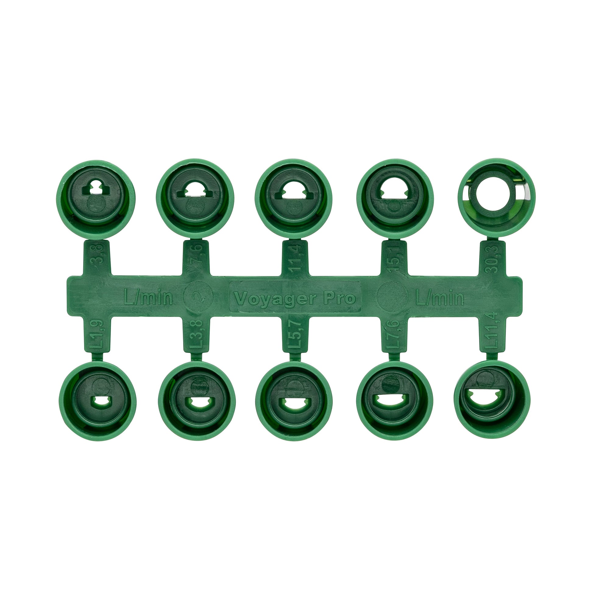 Orbit Voyager Pro gear-drive sprinkler nozzle rack green plastic with 10 nozzles on Tampa Home & Garden Store