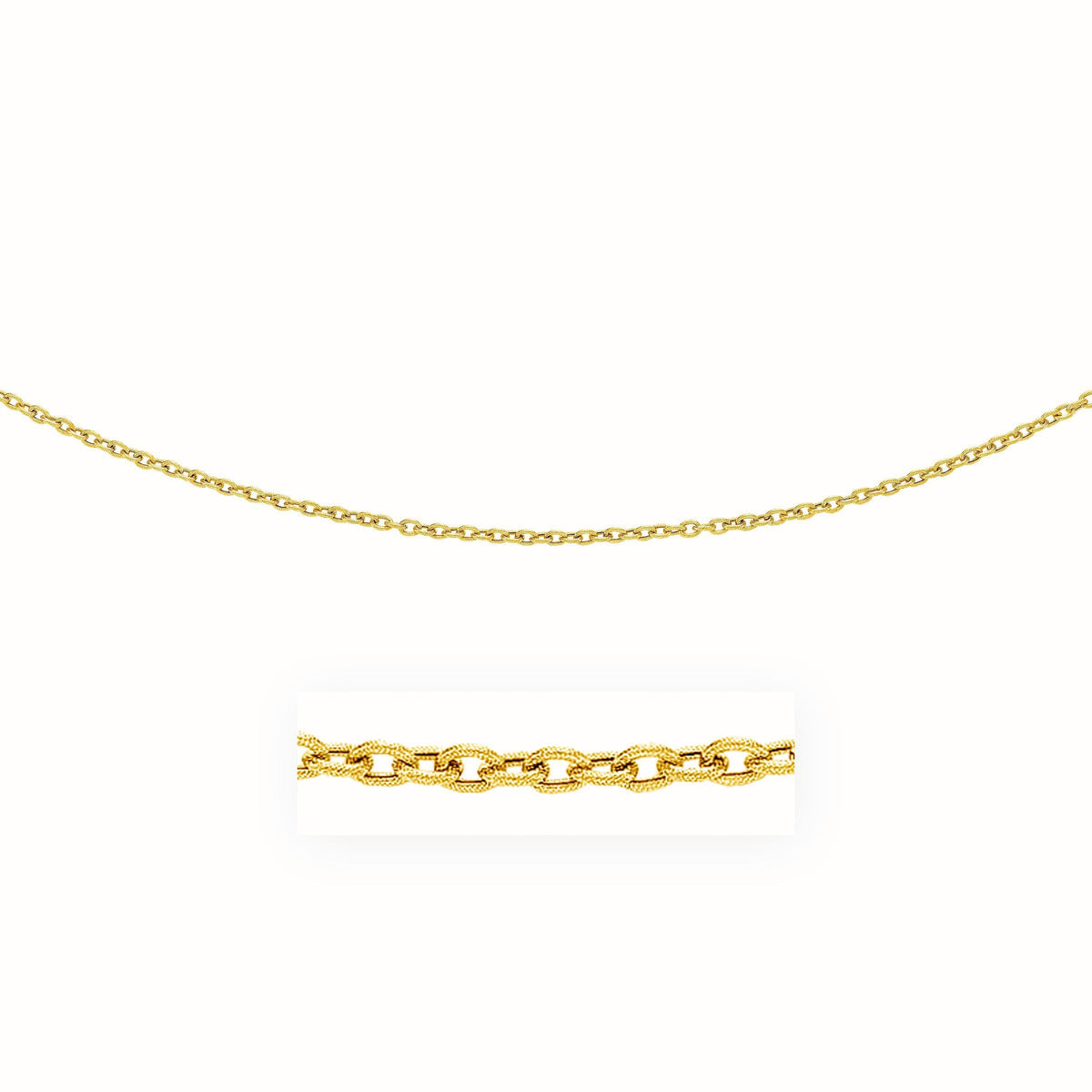 3.5mm yellow gold textured-link pendant chain necklace by Bids.com on Tampa Home & Garden Store