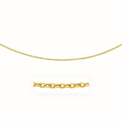 3.5mm yellow gold textured-link pendant chain necklace by Bids.com on Tampa Home & Garden Store