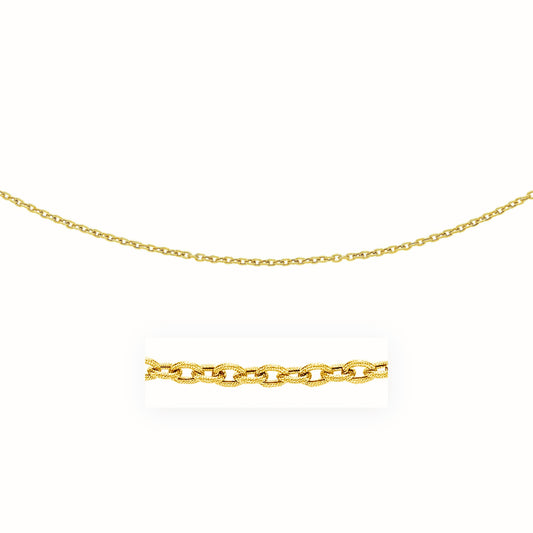 3.5mm yellow gold textured-link pendant chain necklace by Bids.com on Tampa Home & Garden Store