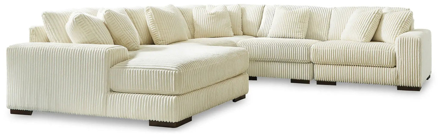 Lindyn Sectional Sofa with Cord Upholstery