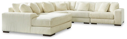 Lindyn Sectional Sofa with Cord Upholstery
