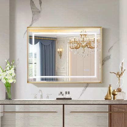 Led Beveled Front and Backlit Mirror for Bathroom