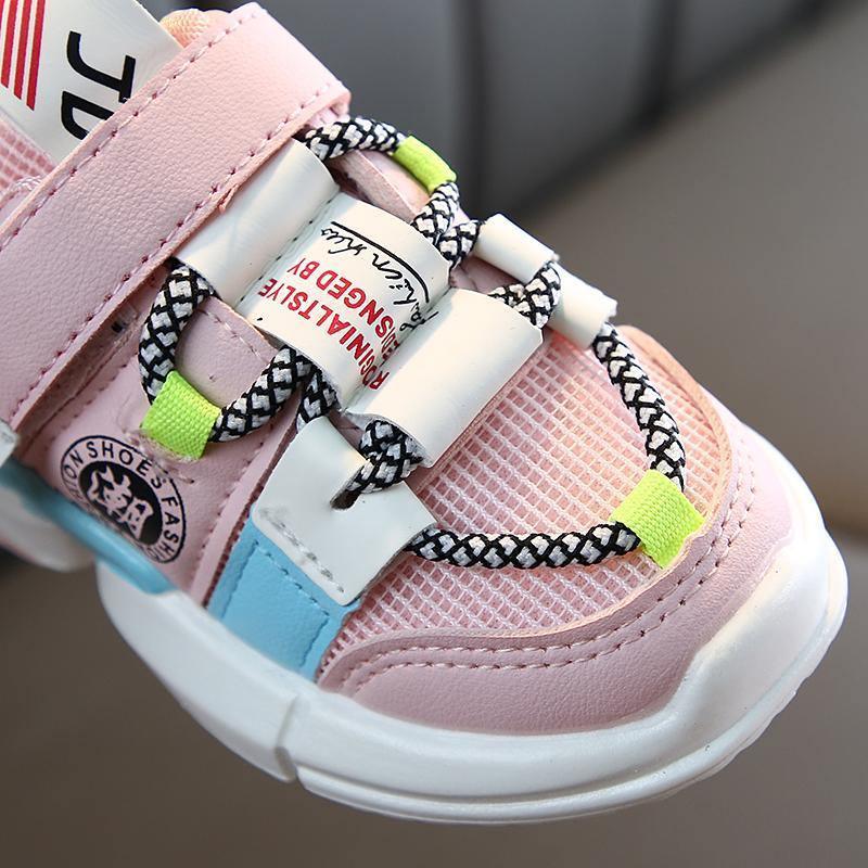Stevvex pink baby walking sneakers with non-slip sole and Velcro straps on Tampa Home & Garden Store