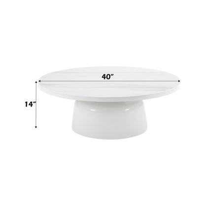 Zaid Engineering Marble High Gloss Table white marble top 40dia 14ht HouseOfZazla on Tampa Home & Garden Store