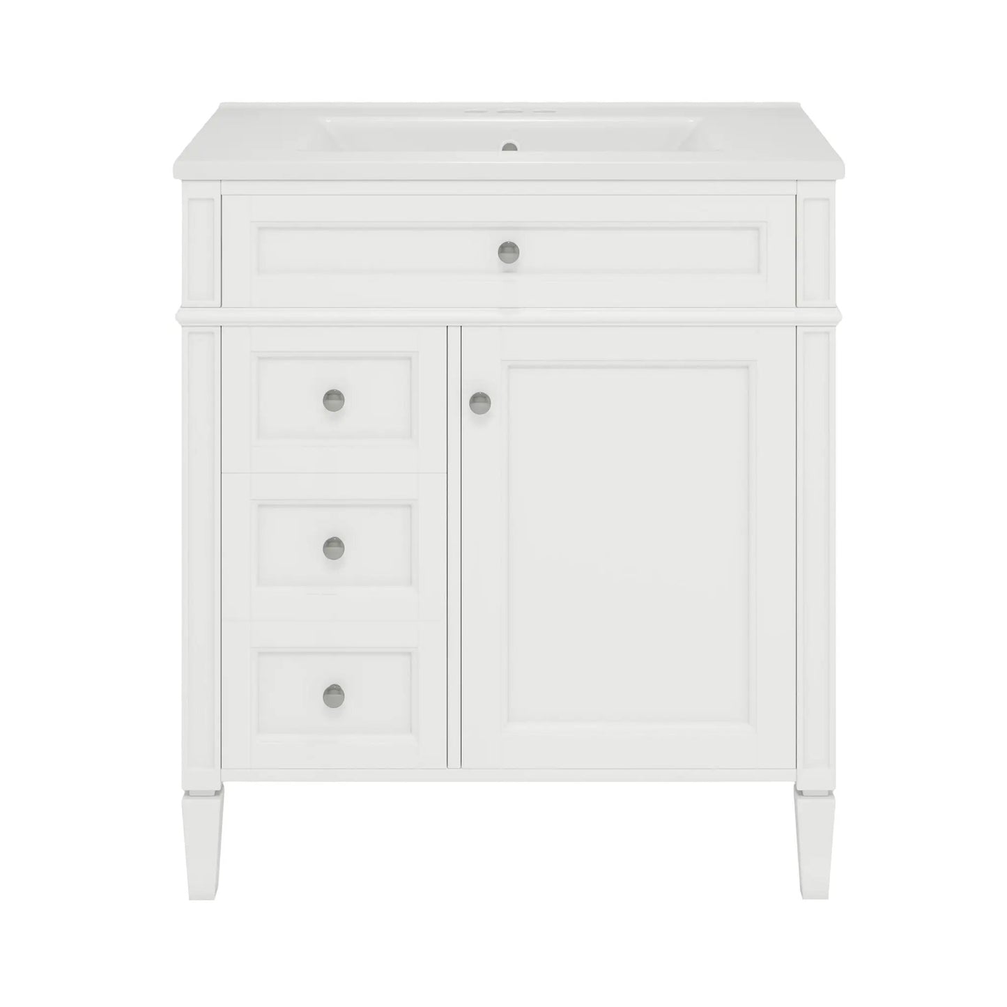 Bathroom Vanity With Top Sink and Modern Storage